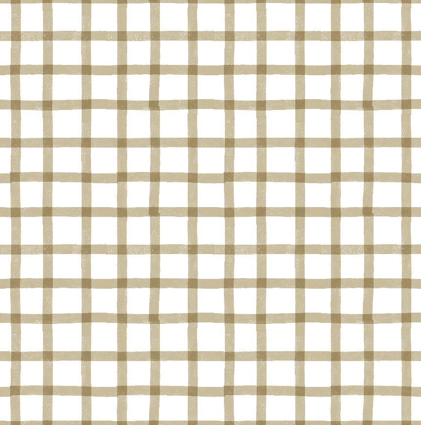 Block Printed Plaid (Bone)