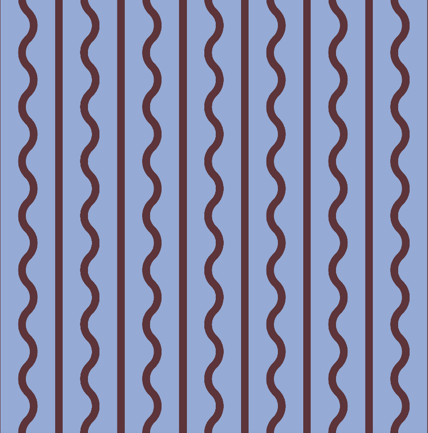 Squiggle & Stripe (Powder Blue & Sangria)