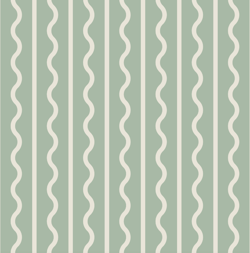 Squiggle & Stripe (Sage & Bone)