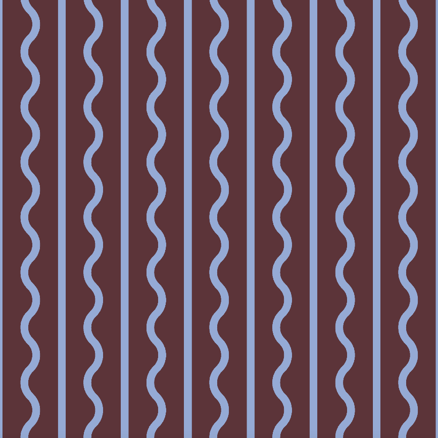 Squiggle & Stripe (Sangria & Powder Blue)