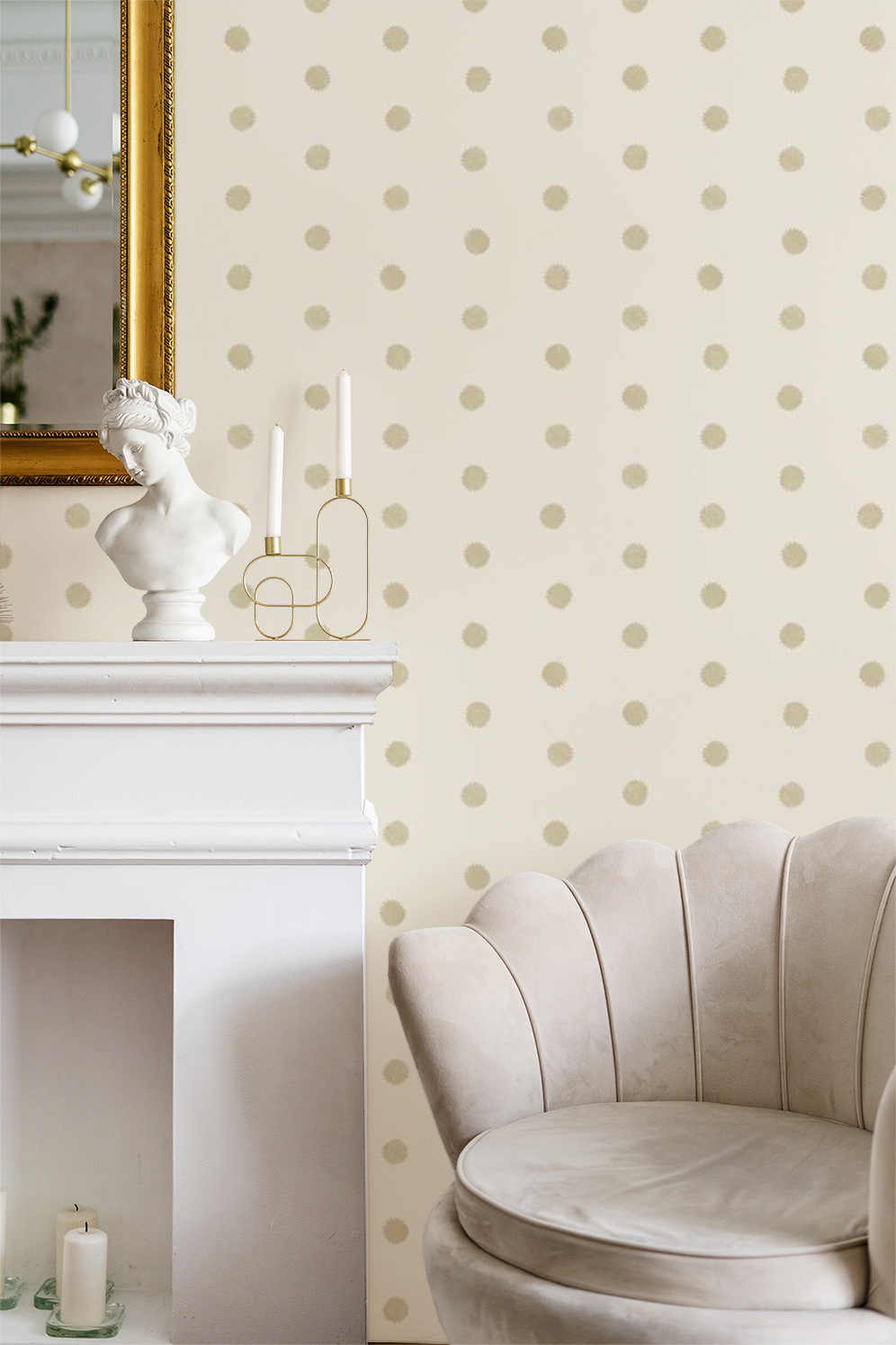 Block Printed Bursts (Dune & Bone)